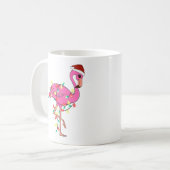 Funny Niedlich Christmas Flamingo Kaffeetasse (Vorderseite Links)