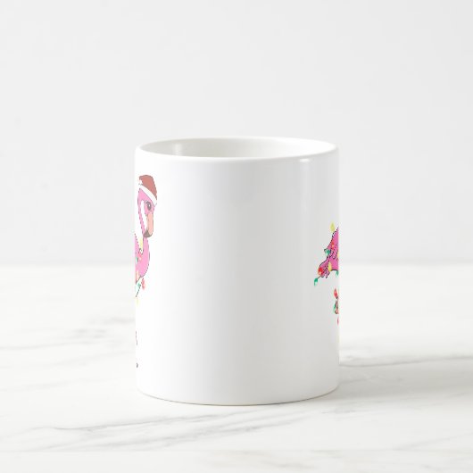 Funny Niedlich Christmas Flamingo Kaffeetasse (Mittel)