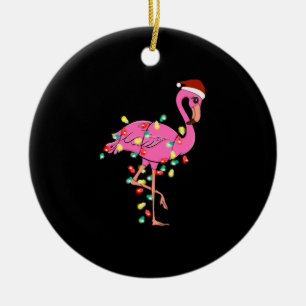 Funny Niedlich Christmas Flamingo Keramik Ornament