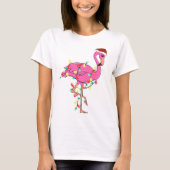 Funny Niedlich Christmas Flamingo T-Shirt (Vorderseite)