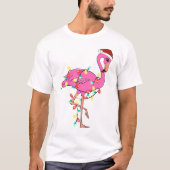 Funny Niedlich Christmas Flamingo T-Shirt (Vorderseite)