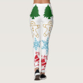 Funny Niedlich Christmas Holiday Pattern Leggings (Rückseite)