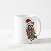 Funny Niedlich Christmas Racoon Kaffeetasse (VorderseiteRechts)