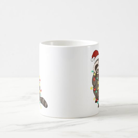 Funny Niedlich Christmas Racoon Kaffeetasse (Mittel)