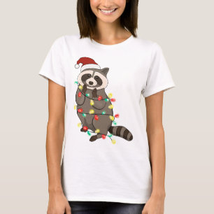 Funny Niedlich Christmas Racoon T-Shirt