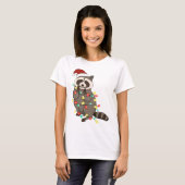Funny Niedlich Christmas Racoon T-Shirt (Vorne ganz)