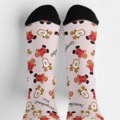 Funny Niedlich Christmas Santa Rudolph Personalisi Socken (Oben)