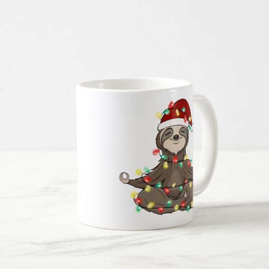 Funny Niedlich Christmas Sloth Kaffeetasse (VorderseiteRechts)