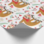 Funny Niedlich Christmas Slots mit Weihnachtsmannm Geschenkpapier (Ecke)