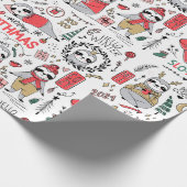 Funny Niedlich Christmas Slots mit Weihnachtsmannm Geschenkpapier (Ecke)