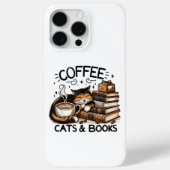 Funny Niedlich Coffee Cats Bücher Lover Gift Idee  Case-Mate iPhone Hülle (Rückseite)