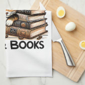 Funny Niedlich Coffee Cats Bücher Lover Gift Idee Geschirrtuch (Viertel Falte)