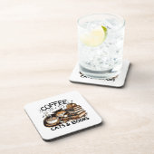 Funny Niedlich Coffee Cats Bücher Lover Gift Idee  Getränkeuntersetzer (Rechte Seite)