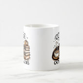 Funny Niedlich Coffee Cats Bücher Lover Gift Idee Kaffeetasse (Mittel)