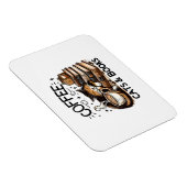 Funny Niedlich Coffee Cats Bücher Lover Gift Idee Magnet (Rechte Seite)