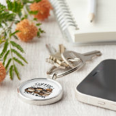 Funny Niedlich Coffee Cats Bücher Lover Gift Idee  Schlüsselanhänger (Seite)