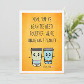 Funny Niedlich Coffee Kawaii Beste Mama je Muttert Karte (Stehend Vorderseite)