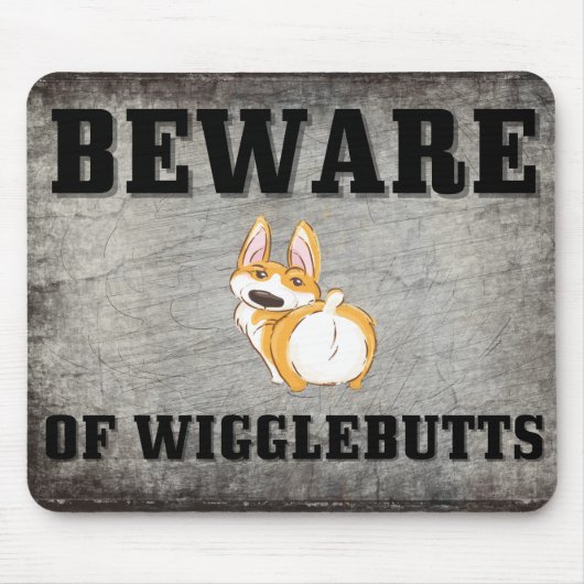 Funny Niedlich Corgi Dog Quotes Holzkasten Schild Mousepad (Vorne)