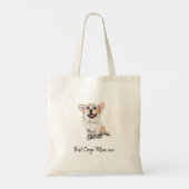 Funny & niedlich Corgi Taschen Shopper (Rückseite)