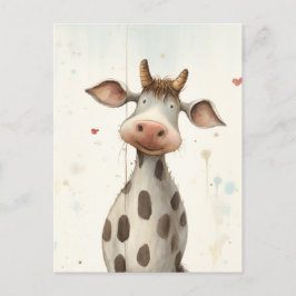 Funny Niedlich Cow Ai Art Postkarte