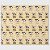 Funny Niedlich Cow Puff Cartoon Design Geschenkpapier (Flach)