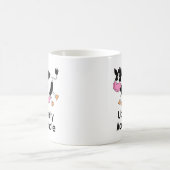 Funny Niedlich Cow Puff Cartoon Design Kaffeetasse (Mittel)