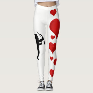 Funny Niedlich Cupid Arrow Valentine Liebe Herz Leggings