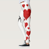 Funny Niedlich Cupid Arrow Valentine Liebe Herz Leggings (Links)