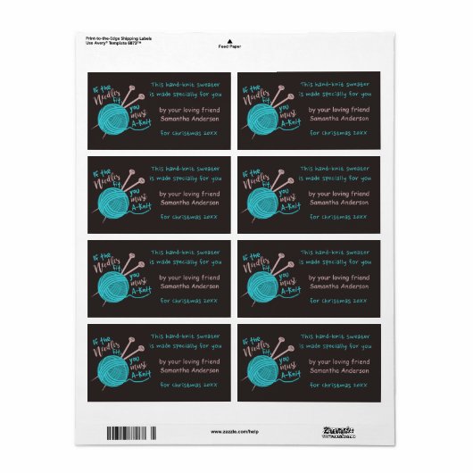 Funny Niedlich Custom Knitter Needles Garn Joke Ge (Vorne)