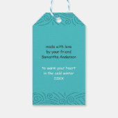 Funny Niedlich Custom Knitting Needles Yarn Joke Geschenkanhänger (Rückseite)