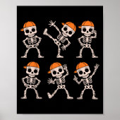 Funny Niedlich Dancing Skelett Halloween Jungs Kin Poster (Vorne)