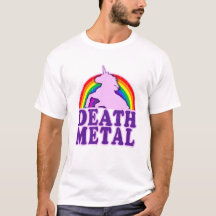 Funny Niedlich Death Metal Unicorn Regenbogen