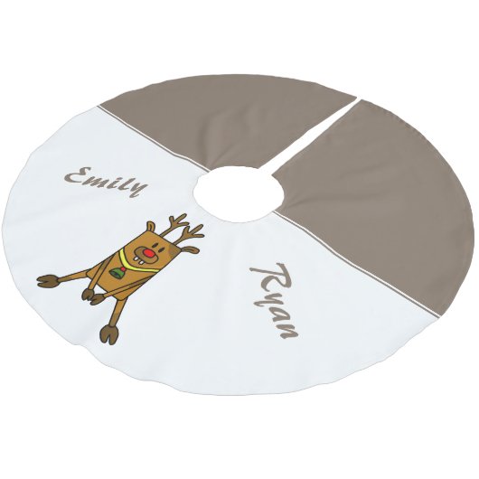 Funny Niedlich Deh Kids Name Polyester Weihnachtsbaumdecke (Schrägansicht)