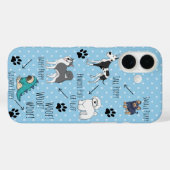 Funny Niedlich Different Puppy Breeds Gedicht Case-Mate iPhone Hülle (Rückseite (Horizontal))
