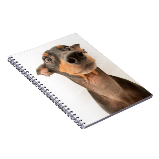 Funny Niedlich Doberman Puppy Dog Notizblock (Rechte Seite)