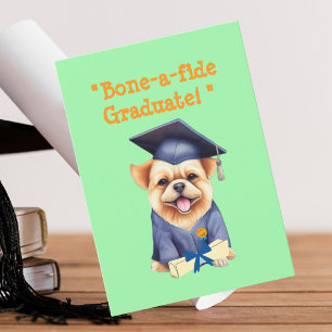 Funny Niedlich Dog Abschluss Grußkarte Feiertagskarte