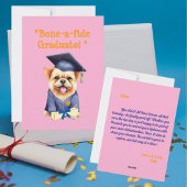 Funny Niedlich Dog Abschluss Grußkarte Feiertagskarte