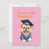 Funny Niedlich Dog Abschluss Grußkarte Feiertagskarte (Vorderseite)