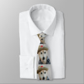 FUNNY NIEDLICH DOG DRESSED PAINTING GRAY NECK TIE KRAWATTE (Gebunden)