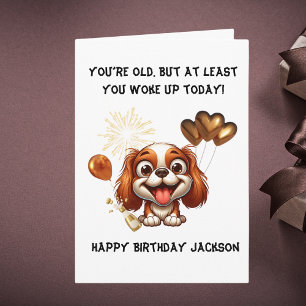 Funny Niedlich Dog Einfach Geburtstag Gruß Karte