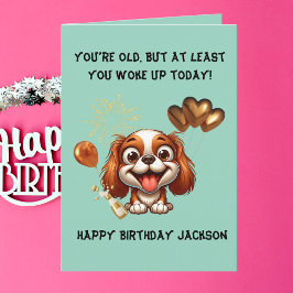 Funny Niedlich Dog Einfach Geburtstag Gruß Karte