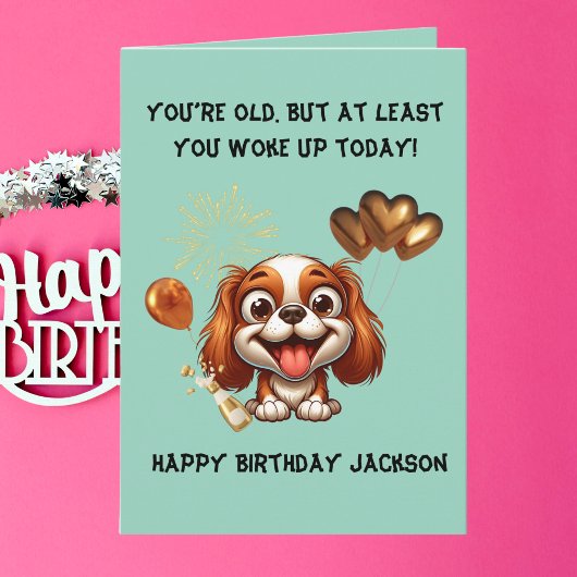 Funny Niedlich Dog Einfach Geburtstag Gruß Karte