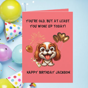 Funny Niedlich Dog Einfach Geburtstag Gruß Karte