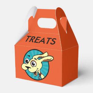 FUNNY NIEDLICH DOG GRAPHIC GABLE FAVOR BOX GESCHENKSCHACHTEL