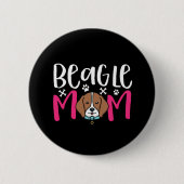 Funny Niedlich Dog Lover Puppy Pet Besitzer Beagle Button (Vorderseite)