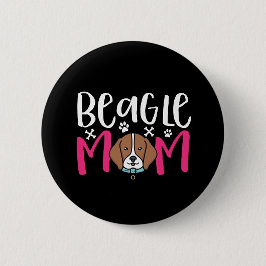 Funny Niedlich Dog Lover Puppy Pet Besitzer Beagle Button (Vorderseite)