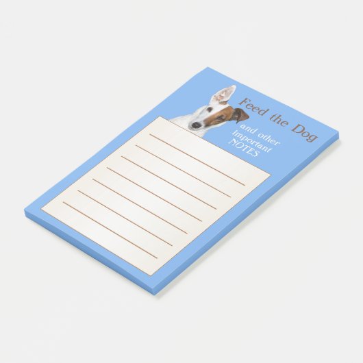 Funny Niedlich Dog Notes Post-it Klebezettel (angewinkelt)