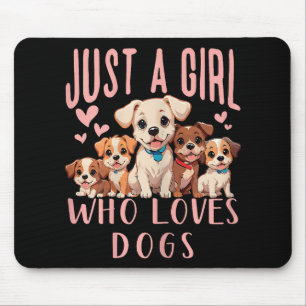 Funny Niedlich Dog Puppy Lover - Nur ein Mädchen, Mousepad