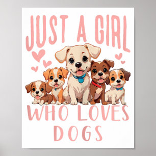 Funny Niedlich Dog Puppy Lover - Nur ein Mädchen,  Poster