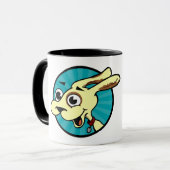 FUNNY NIEDLICH DOG RINGER TASSE (Vorderseite Links)